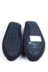 Black Slippers Moccasin Suede for Men