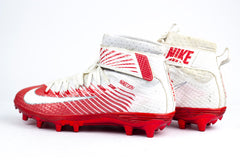 Mens Nike 847641 115 Lunarbeast Elite TD White Red Football Cleats Shoes